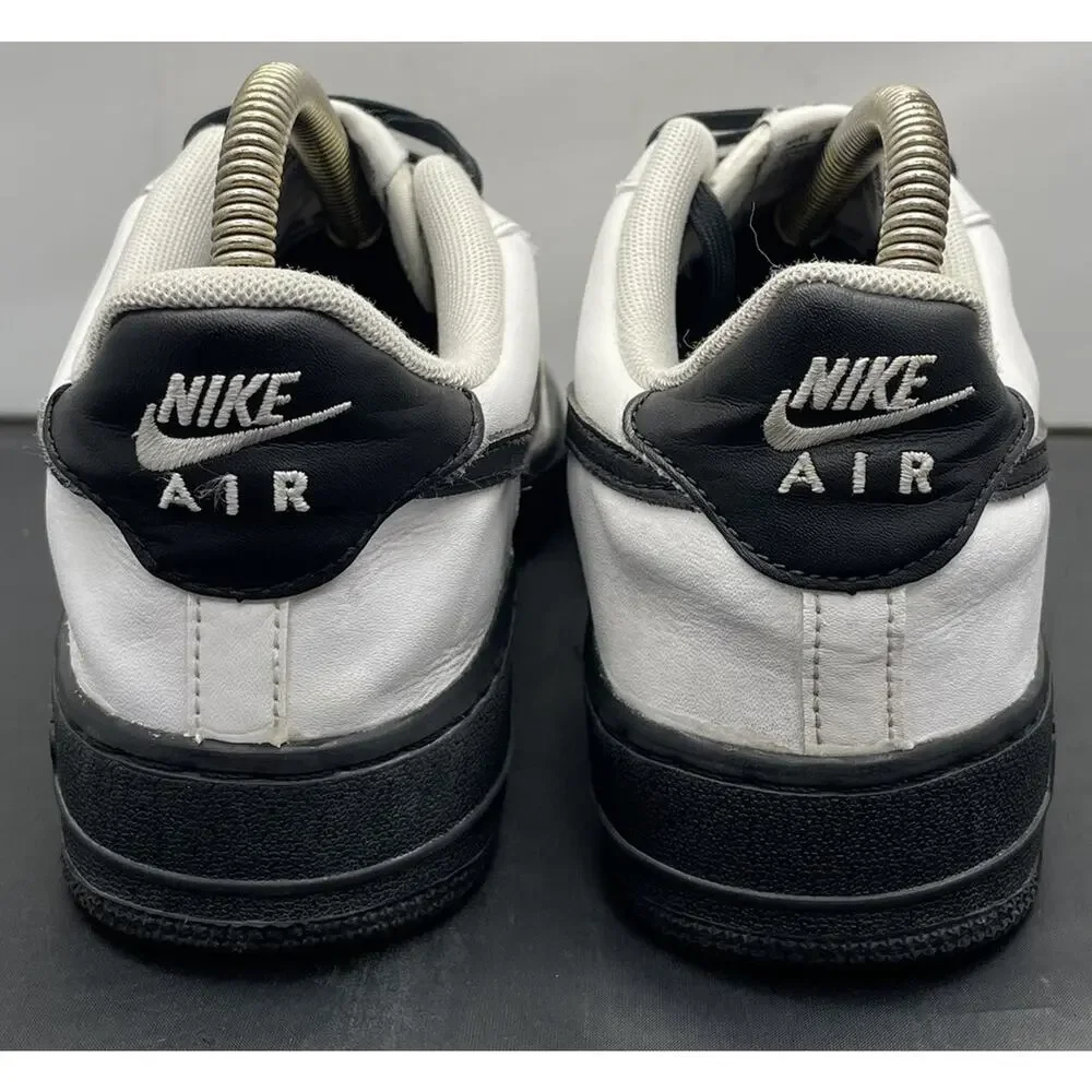 Nike Air Force 1 AF1 White Black Edition Shoes Kids 6Y / Women 7.5 Fast Shipping